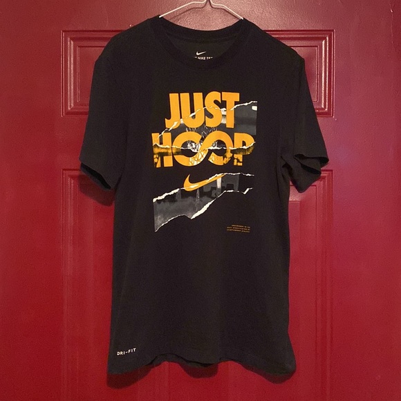 Nike Dri Fit Just Hoop It Tee Shirt Basketball Net Graphic Athletic - Picture 6 of 8